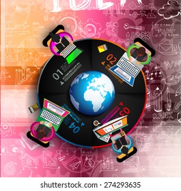 Flat Style Design Concepts for business strategy and career. 