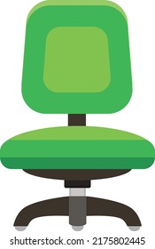 flat style design illustration of computer revolving chair 