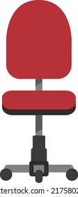 flat style design illustration of computer revolving chair 