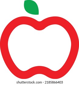 flat style design illustration icon
of apple icon 