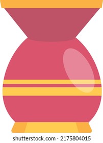 flat style design illustration of vase traditional design 