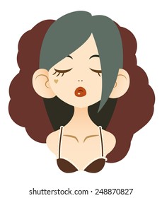 in flat style, flat design, illustration for web, print for T-shirt, poster or card