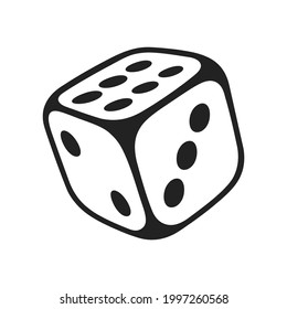 flat style dice game icon or symbol