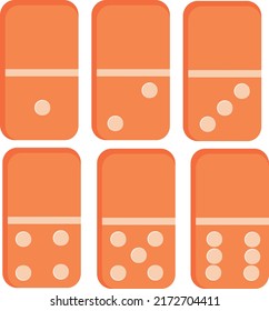 flat style dice game illustration 6 sides fortune 