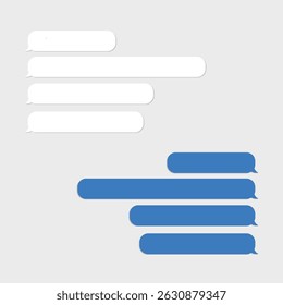 Platte stijl digitale chatbox, tekstvak, spraakbel, tekstbubbelillustratie