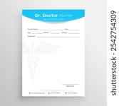 flat style doctor prescription medic paper mockup flyer for business advertisement vector