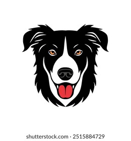 Flat Style Dog Head Icons Cartoon Vector Illustration Isolated on White