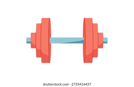 Pegatina de mancuerna de estilo plano perfectamente hecha a mano para el deporte y el entrenamiento. Este colorido equipo de gimnasio es ideal para el culturismo, levantamiento de pesas y ejercicios. Fuerte fuerza visual de la aptitud