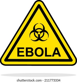 flat  style , Ebola  virus danger sign 