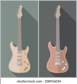 Flat style electric guitar. EPS10.