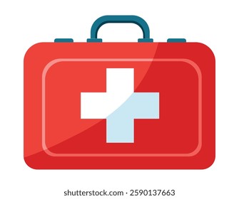 flat style first-aid kit vector illustration