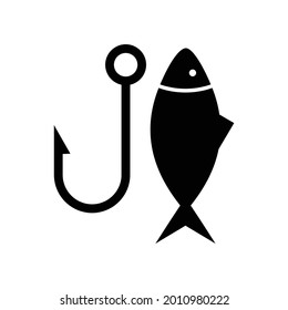 flat style fishing icon illustration