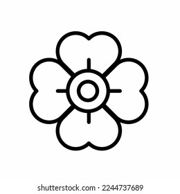 Flat style flower icon template. Stock vector.
