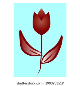 flat style flower, isolated and trendy. Flower sprig background for your website design logo, app, UI. Vector icon illustration, EPS10.