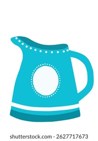 Flat style flower vase  illustration