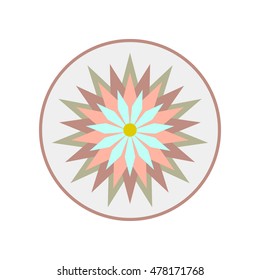 Flat style flower vector icon illustration