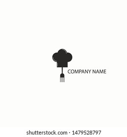 flat style fork logo design