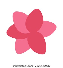 Ilustración vectorial de flores de estilo plano frangipani