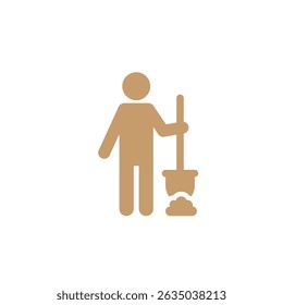 Flat Style Gardener Icon design