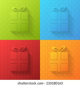 Flat Style Gift Box Design