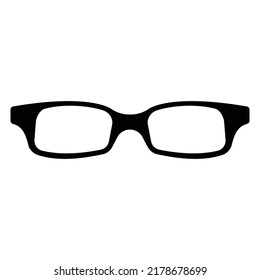flat style glasses icon on white background perfect for eyeglass shop symbols or logos