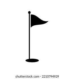 flat style golf flag vector icon