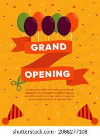 Flat Style Grand Opening Background Vector Design great for to be used as a background for a grand opening of a business, or any other similar purposes