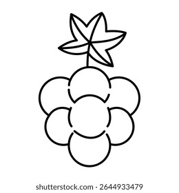 Ilustração de vetor de uva de estilo plano