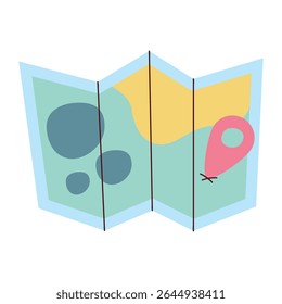 A Flat Style Guide to Explore Key Landmarks and Travel Routes