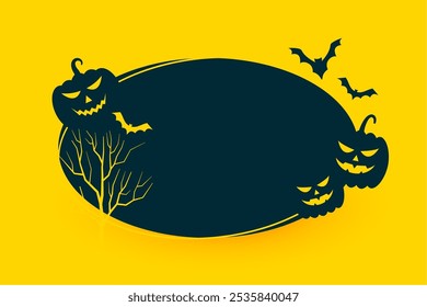 flat style halloween background with text space vector