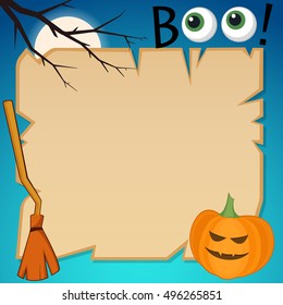 Flat style Halloween banner