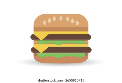 hambúrguer de estilo plano para design de menu infantil. Arquivo editável