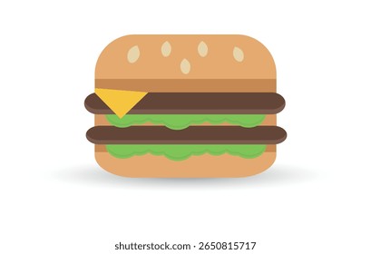 hambúrguer de estilo plano para design de menu infantil. Arquivo editável