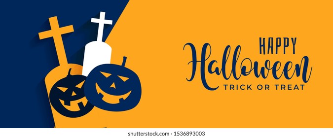 flat style happy halloween pumpkin background design