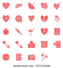 flat style happy valentin icon