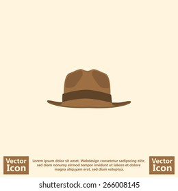 Flat style hat icon