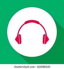 Flat - style headphones.Vector icon.