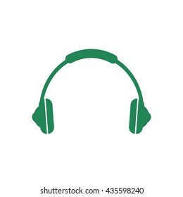 Flat - style headphones.Vector icon.