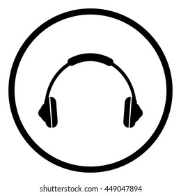 Flat - style headphones.Vector icon.