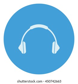 
Flat - style headphones.Vector icon.
