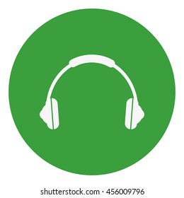 
Flat - style headphones.Vector icon.