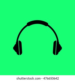 Flat - style headphones.Vector icon.