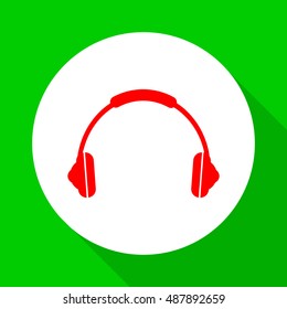 Flat - style headphones.Vector icon.