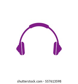 Flat - style headphones.Vector icon.