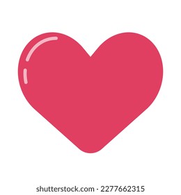 Flat style heart icon. Love and friendship. Vector.