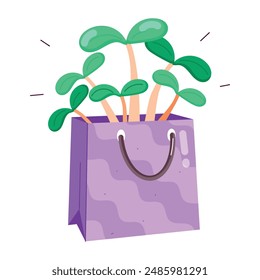 Flat Style Herb Planting Stickers 