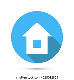 Flat Style Home Icon. Vector