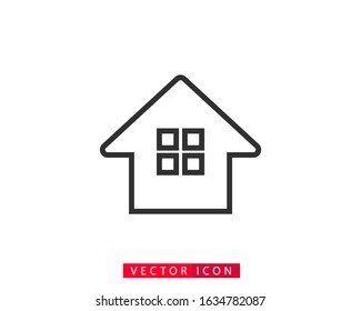 Flat Style Home Icons Vector Illustration