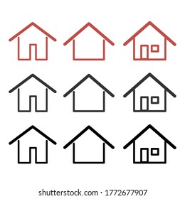 
flat style house icon. building theme. vector icon.