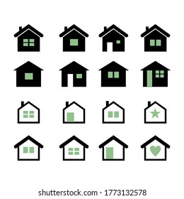 flat style house icon. building theme. home icon. vector illustration, vector icon.